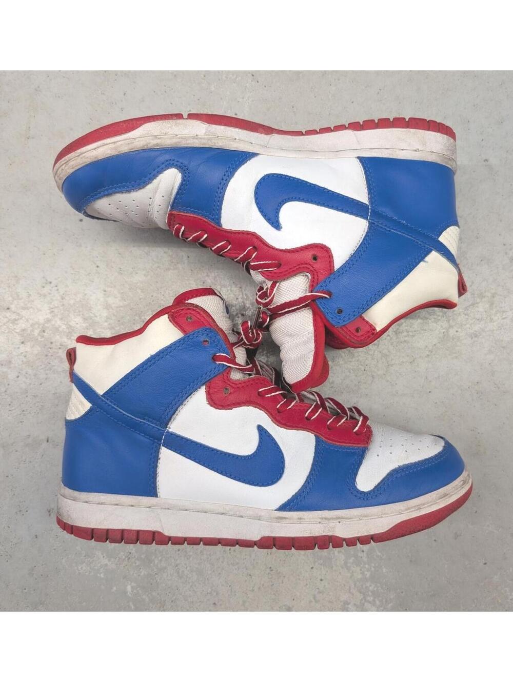 2003 NIKE Dunk High Red White and Blue Size 7 304717-143